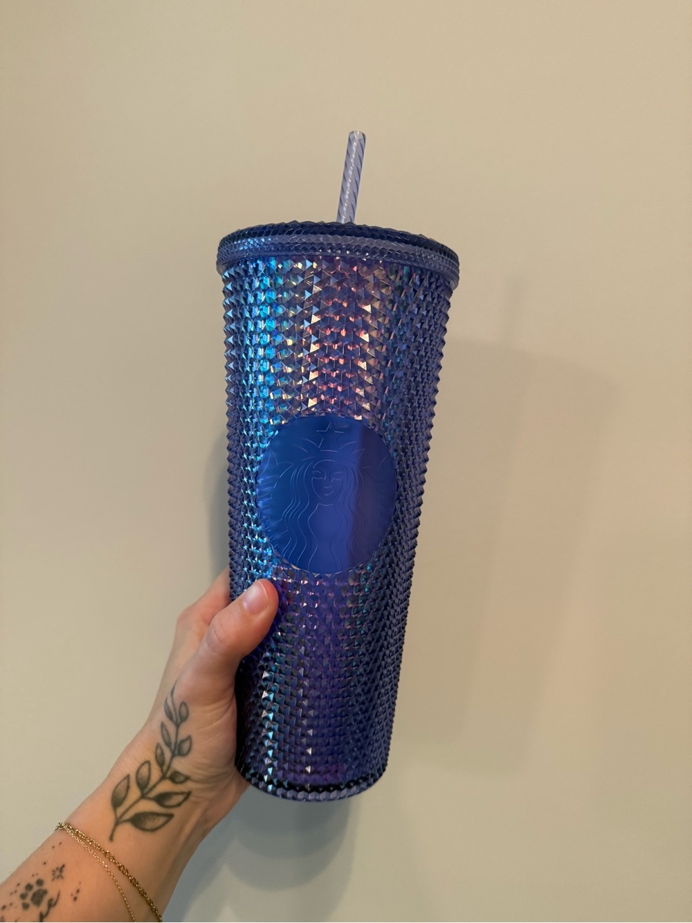 Disney Blue Iridescent Studded Tumbler 50th anniversary cup.